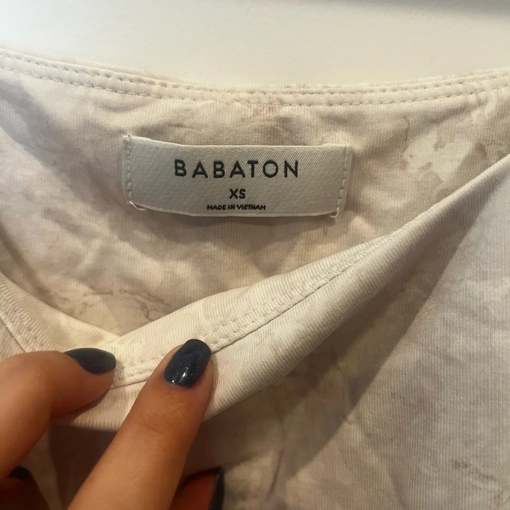 Babaton Marble Print Square Neck Thong Bodysuit (Size XS)